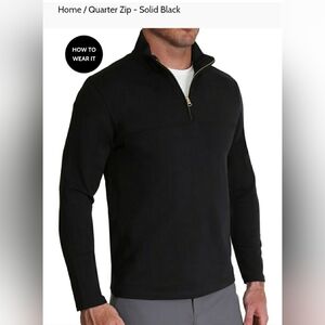 Men's Classic Black Zip-Up Shirt